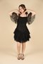 07-15 Years Old Girls' Black Color Glittery Lace Evening Dress - 6