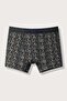 Men's Cotton Typography Patterned Boxer Navy Blue - 2