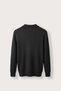 Men's Slim Fit Ribbed Buttoned Polo Collar Knit Sweater Black - 2