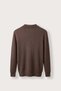 Men's Slim Fit Ribbed Buttoned Polo Collar Knitwear Sweater Brown - 2