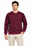 Men's Crew Neck 2 Thread Plain Long Sleeve Regular Fit Sweatshirt - Burgundy
