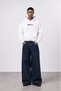 Men's Spirit Patch Detailed Oversize Hoodie Ecru - 3