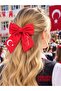 Bow Figured Crescent Star and Atatürk Signature Printed Red Color 12 cm Automatic Buckle - 3