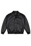 Bomber Unisex Loose Fit Leather Jacket - 3