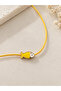 Adjustable Anklet with Yellow Enamel Fish Figure - 4