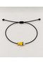 Adjustable Bracelet with Yellow Enamel Fish Figure