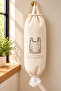 Hanging Fabric Bag Holder with Pockets, Kitchen Bag Organizer Storage Organizer, Printed Bag Holder - 4