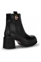 D26Kb-1955 Women's Genuine Leather Thick Heeled Casual Boots - 4