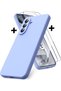 Samsung Galaxy S26 Fe Compatible Case with Camera Protection Soft Colorful Matte Silicone + 9H Screen Protector Glass Set 2in1