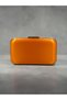 Orange Satin Silver Metal Detailed Crystal Stone Embroidered Chain Strap Women's Evening Dress Bag Wedding Engagement Graduation - 2