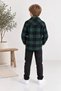 Plaid Patterned Button-Front Lumberjack Shirt for Boys - 2