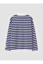 Esvab • Modern & Distinctive Devrik Roba Collar Striped Women's Sweatshirt Tunic - 3