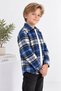Plaid Patterned Button-Front Lumberjack Shirt for Boys - 2