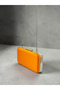 Orange Satin Silver Metal Detailed Crystal Stone Embroidered Chain Strap Women's Evening Dress Bag Wedding Engagement Graduation - 6