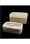 2-Piece Bamboo Organizer Basket Set Multi-Purpose Bathroom, Kitchen, and Desktop Organizer Wicker Basket Makeup Organizer - 6