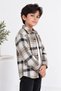 Plaid Patterned Button-Front Lumberjack Shirt for Boys - 2