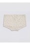 Özmarka New Season Ecru Floral Girls' Boxer Shorts - 2