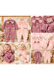 Baby Girl 2-Piece Long Sleeve Velvet Jumpsuit Set with Embroidery and Floral Pattern - 3