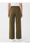 Khaki Wide Leg Women's Thick Sweatpants - 4