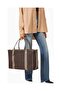 Large Leather-Cotton Tote Bag, Large Capacity and Adjustable Handle - 2