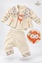 Baby Girl Set with Floral Lace Detail, 3-Piece Top and Bottom Set, Seasonal - 4