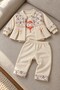 Baby Girl Set with Floral Lace Detail, 3-Piece Top and Bottom Set, Seasonal - 3