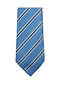 Grey Striped Classic Blue Tie – 8 cm Wide - 6