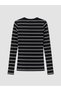 Lcw Everyday Black Crew Neck Striped Women's Bodysuit - 7