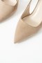 Women's Mink Suede Pointed Toe Buckle Thin Heeled Slingback Shoes - 4