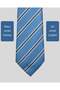 Grey Striped Classic Blue Tie – 8 cm Wide - 2