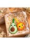 Handmade Amigurumi Avocado and Sun Bag Accessory Keychain - 3