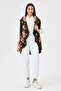 Women's Khaki Italian Floral Embossed Wool Felt Vest 40 - 48 Size - 3