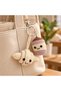 Handmade Amigurumi Croissant and Coffee Figured Bag Accessory Keychain - 2