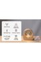 Premium USB Wooden Crystal Globe – Decorative Table Lamp with Earth, Deer, Saturn, Milky Way, and I Love You Themes - 3
