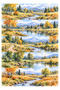 5 Pcs Large Landscape Washi Sticker Semi-Transparent Bullet Journal Scrapbook Laptop Agenda - 2