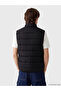 Xside Black Slim Fit Stand Collar Men's Puffer Vest - 3