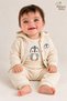 Baby Set Penguin Patterned Hooded Cardigan 3-Piece Top and Bottom Set Seasonal - 3