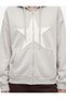 3-Thread Brushed Fleece Star-Embroidered Kangaroo-Pocket Hooded Zip-Up Oversized Sweatshirt - 4