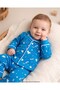 Star Printed 6-9-12-18-24 Months Double Breasted Collar Cotton Pajama Set for Boys and Girls Babies