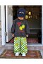 Girls' and Boys' Kiwi Pattern Printed 3-Yarn Cotton Sweat Suit with Checked Pants, Top and Bottom Set, Ages 2-8