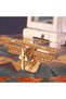 Puzzle 3D din lemn cu avion biplan - 3