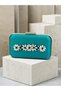 Green Satin Silver Metal Detailed Crystal Stone Embroidered Chain Strap Women's Evening Dress Bag Wedding Engagement Graduation - 3
