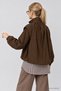 High Collar Oversize Parachute Jacket Lby0089 Brown - 6