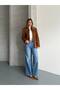Women's Special Model Scuba Suede Fabric Zippered Jacket with Apollet Detail - 4