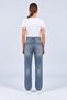 Stone Belt Detailed Blue Green Stonewashed Straight Fit Jeans - 5