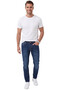 Men's Slim Fit Lycra Stonewashed Navy Blue Jeans – Soft Textured Flexible Narrow Leg Jeans 2602093 - 3