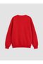Alita City Lcw Kids Red 3 Thread Threaded Printed Loose & Baggy Girls' Sweatshirt - 3