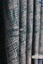 1-3 Regularly Pleated Hermes Model Luxury Panel Backdrop Curtain, Petrol Green Gold Striped Living Room Backdrop Curtain - 5