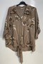 Women's Italian Floral Patterned Front-Tie 100% Cotton Shirt Blouse - 2