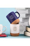 CUSTOMIZED CERAMIC MUGS WITH LID & CORK BASE – 385 ML COUPLE SET